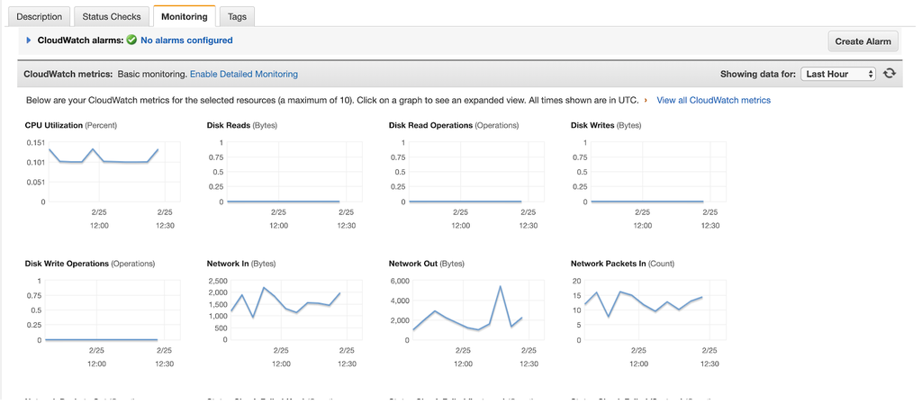 EC2 CloudWatch Metrics