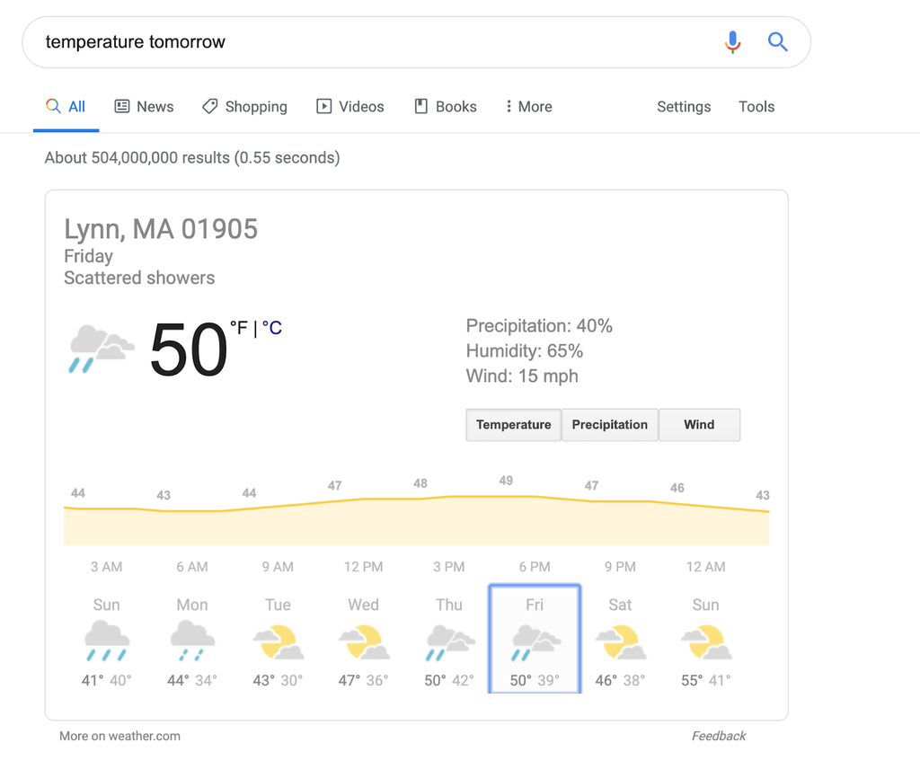 weather query
