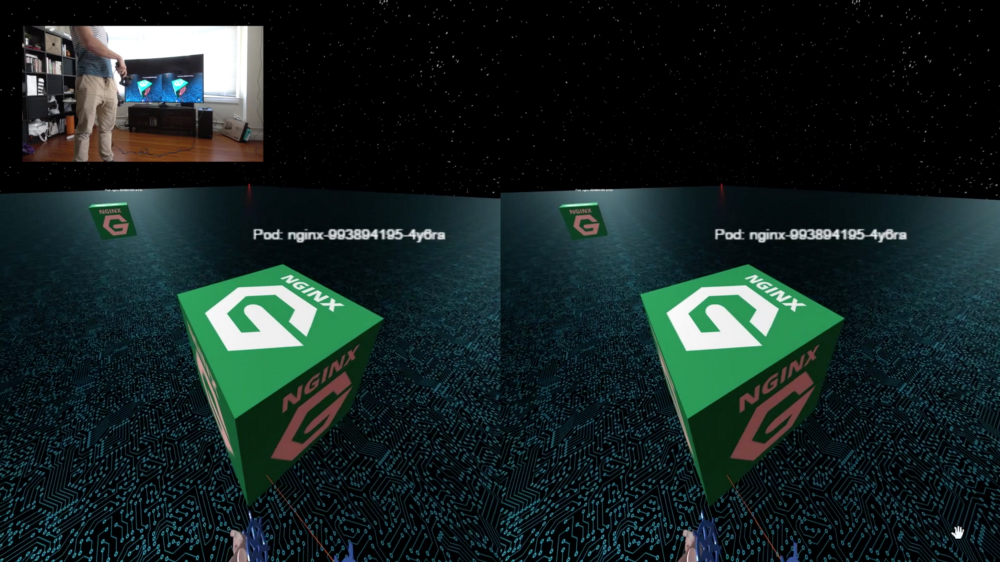 Kuberenetes in Virtual Reality. Built using A-frame WebVR framework. Visualize and interact with Kubernetes pods in a Virtual world